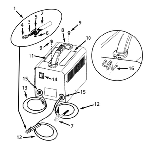Section Diagram and Parts List for WS090001  Campbell Hausfeld Welder